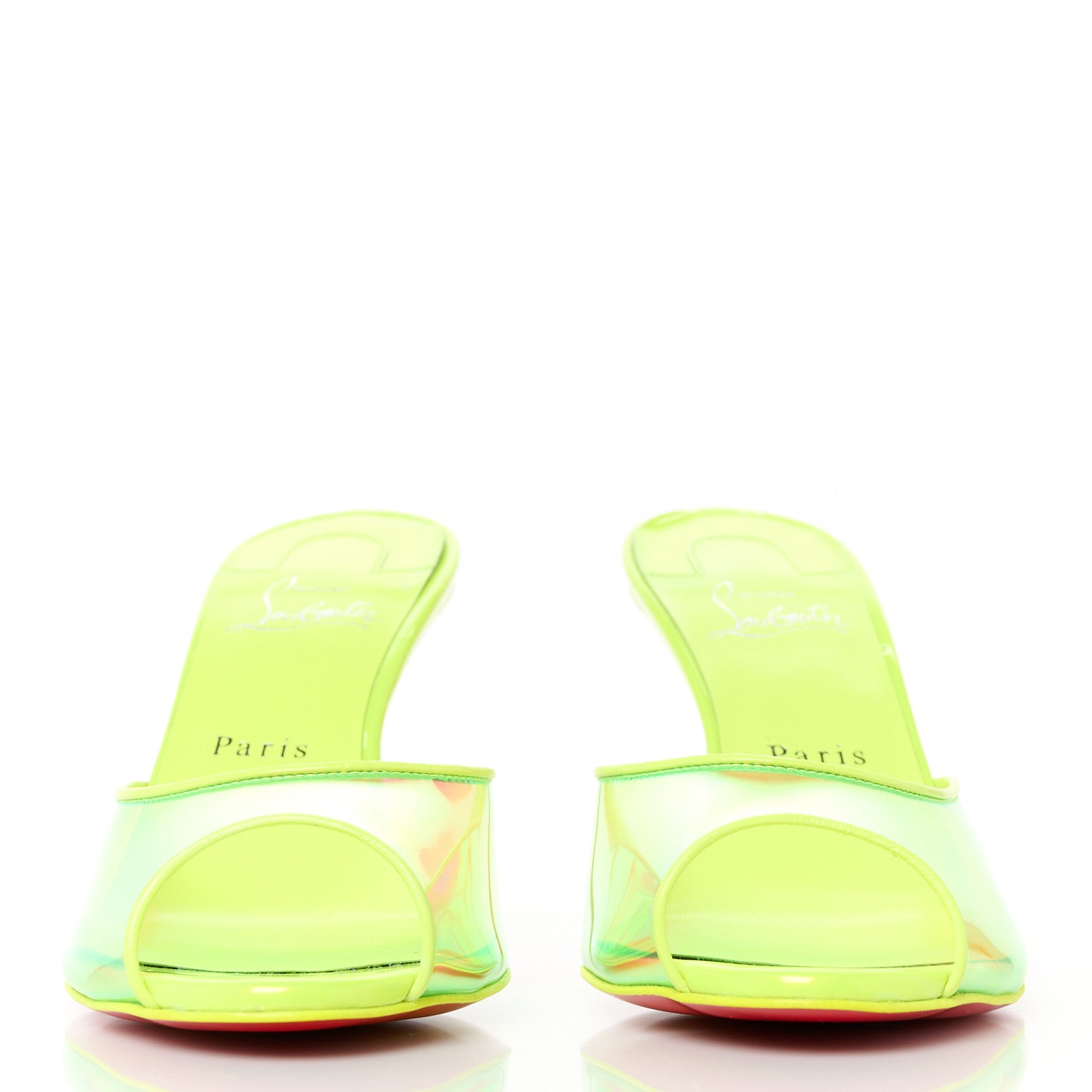 Christian Louboutin PVC Patent Me Dolly 85 Pumps 39 Fluo Yellow 2 of 8