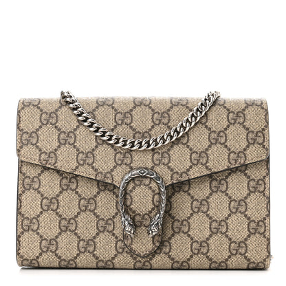 Gucci GG Supreme Monogram Mini Dionysus Chain Wallet Beige Taupe 1 of 12