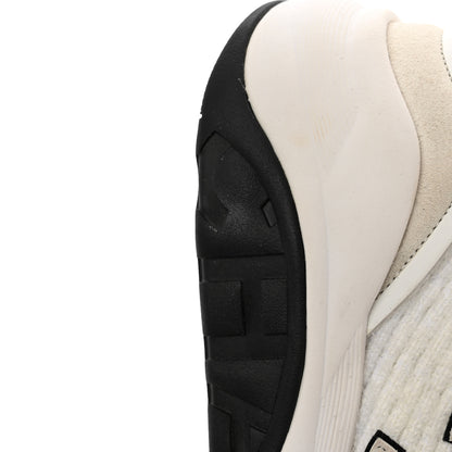 Chanel Fabric Calfskin Suede CC Womens Sneakers 38.5 White 12 of 16