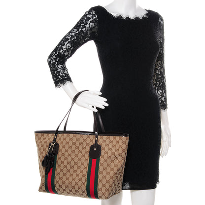 Gucci Monogram Web Large Jolie Tote Brown 2 of 9
