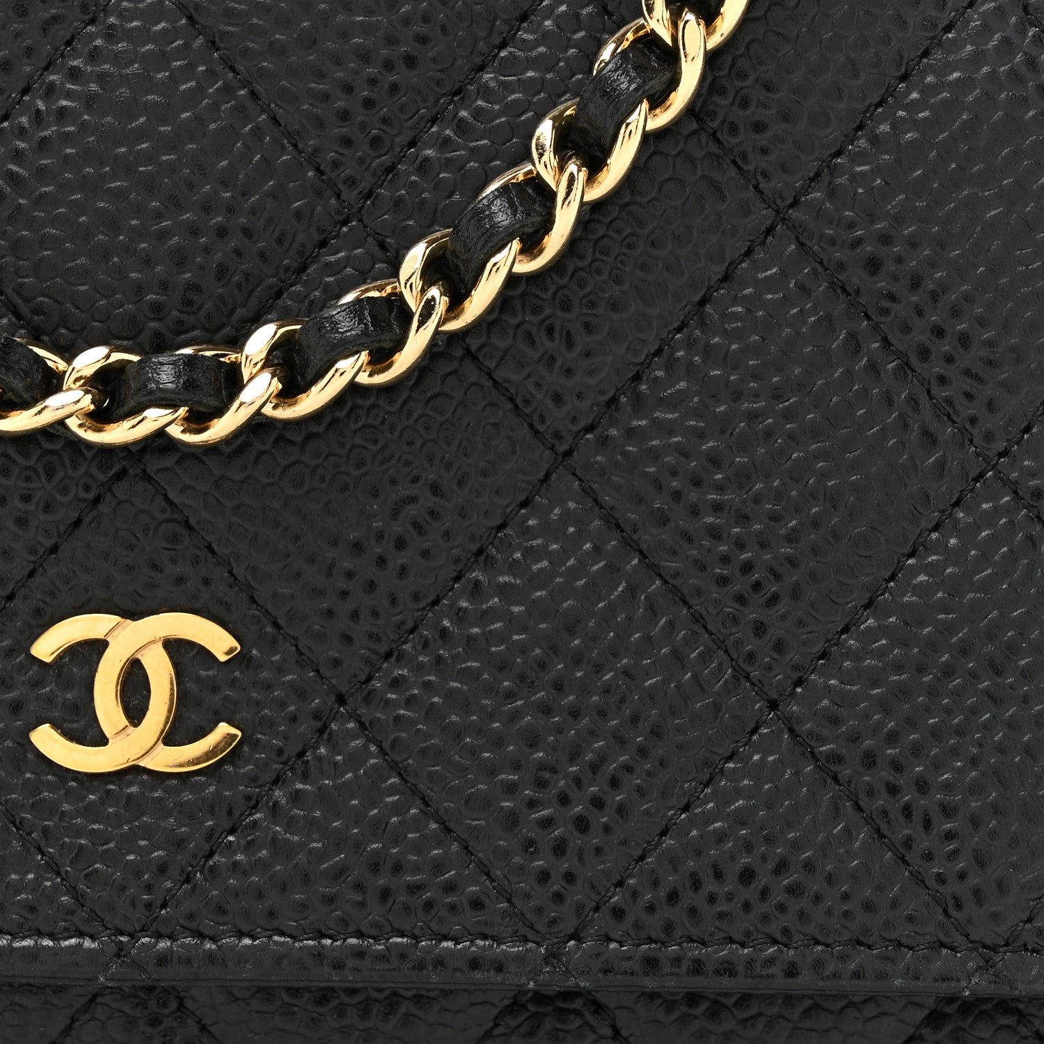 Chanel Caviar Quilted Wallet On Chain WOC Black 10 of 18