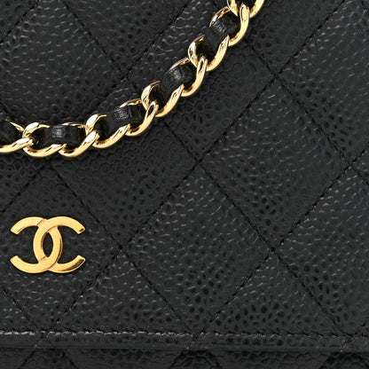 Chanel Caviar Quilted Wallet On Chain WOC Black 10 of 18
