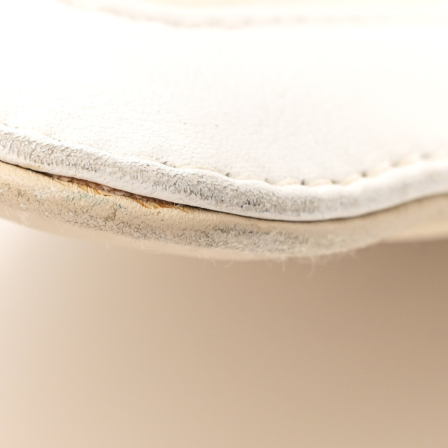 Chanel Lambskin Camellia Logo Clutch Beige White 9 of 9