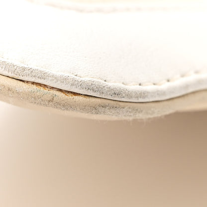 Chanel Lambskin Camellia Logo Clutch Beige White 9 of 9