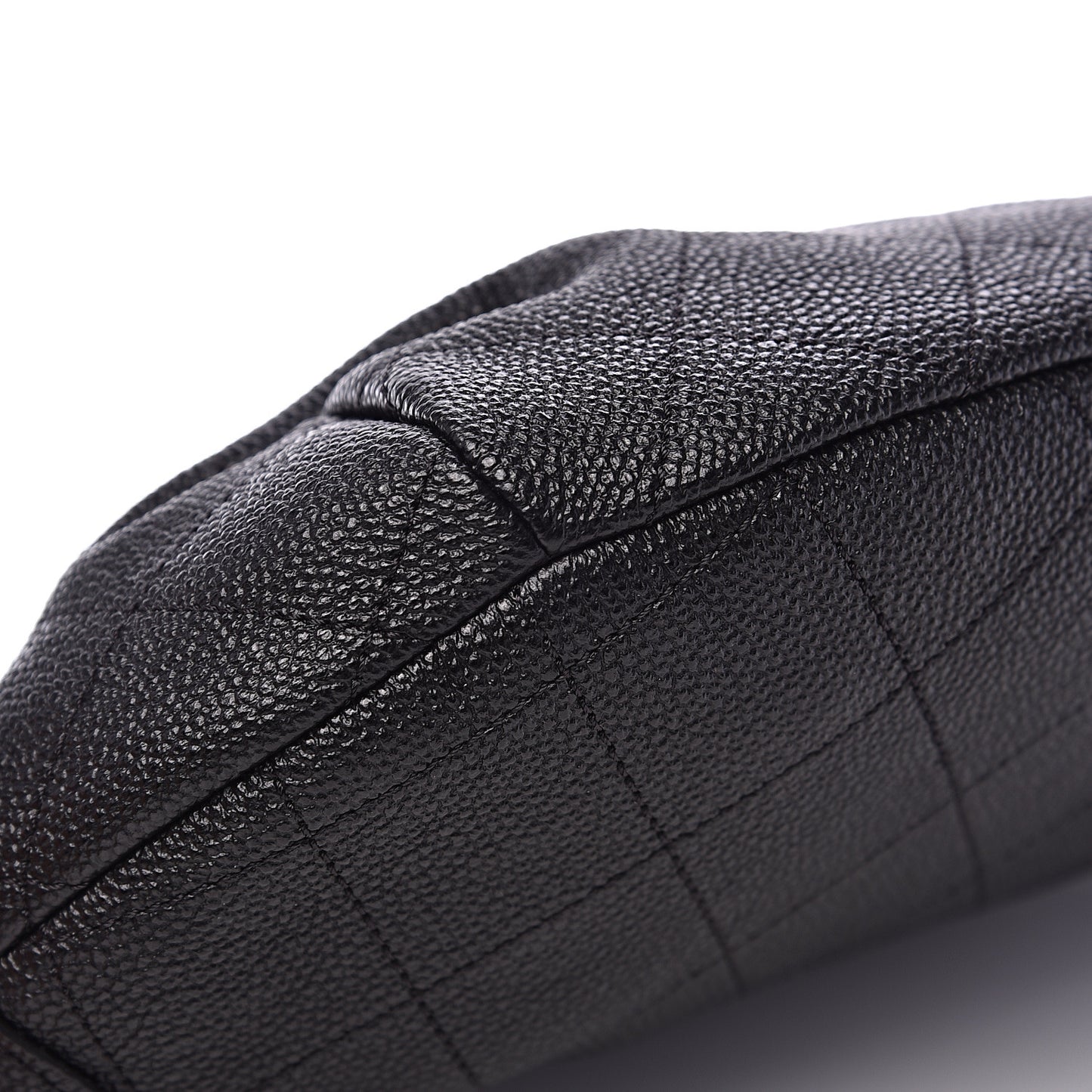Caviar Stitched Banane Waist Bag Fanny Pack Black