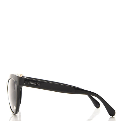 Chanel Freshwater Cultured Pearl Butterfly Sunglasses 6040-H Black 3 of 9