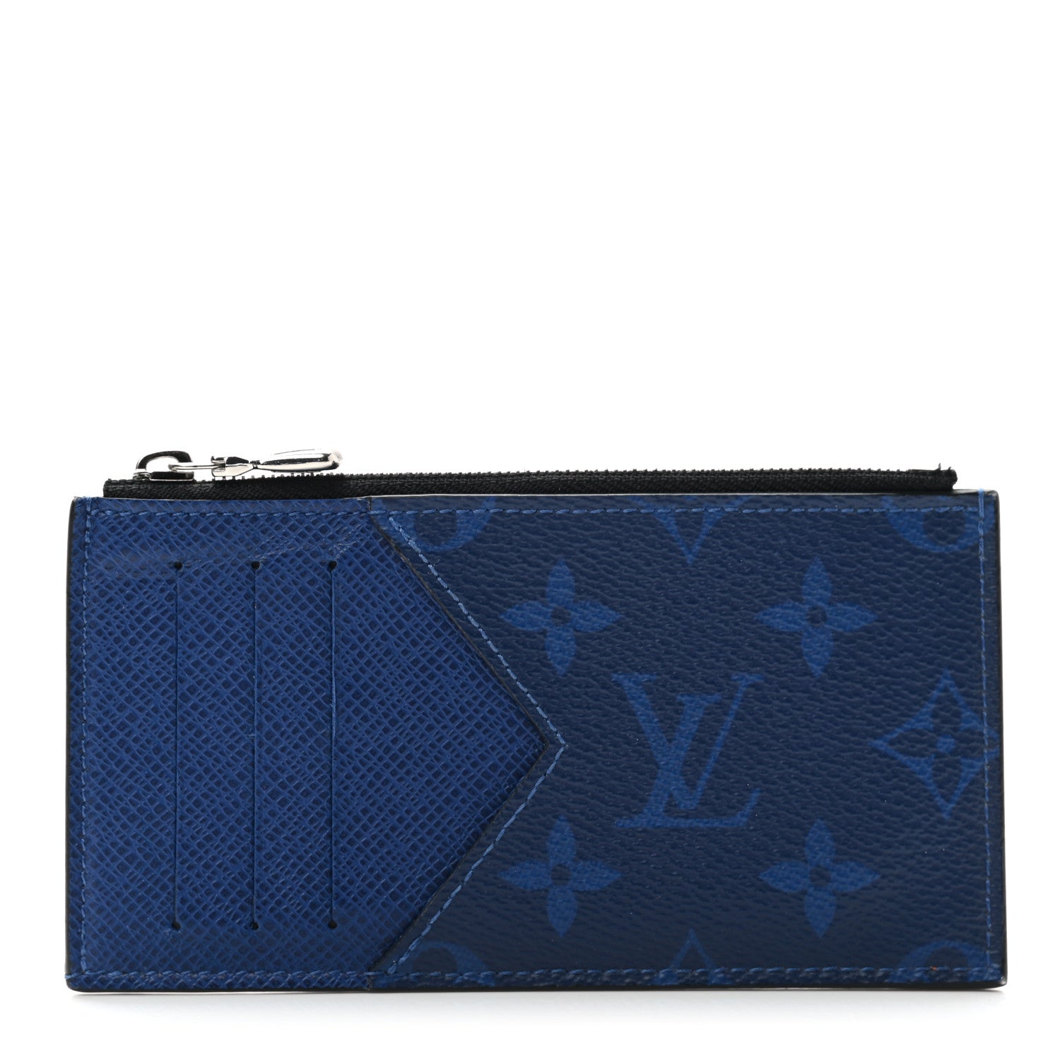 Louis Vuitton Monogram Taiga Coin Card Holder Cobalt 1 of 6