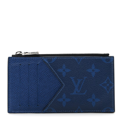 Louis Vuitton Monogram Taiga Coin Card Holder Cobalt 1 of 6