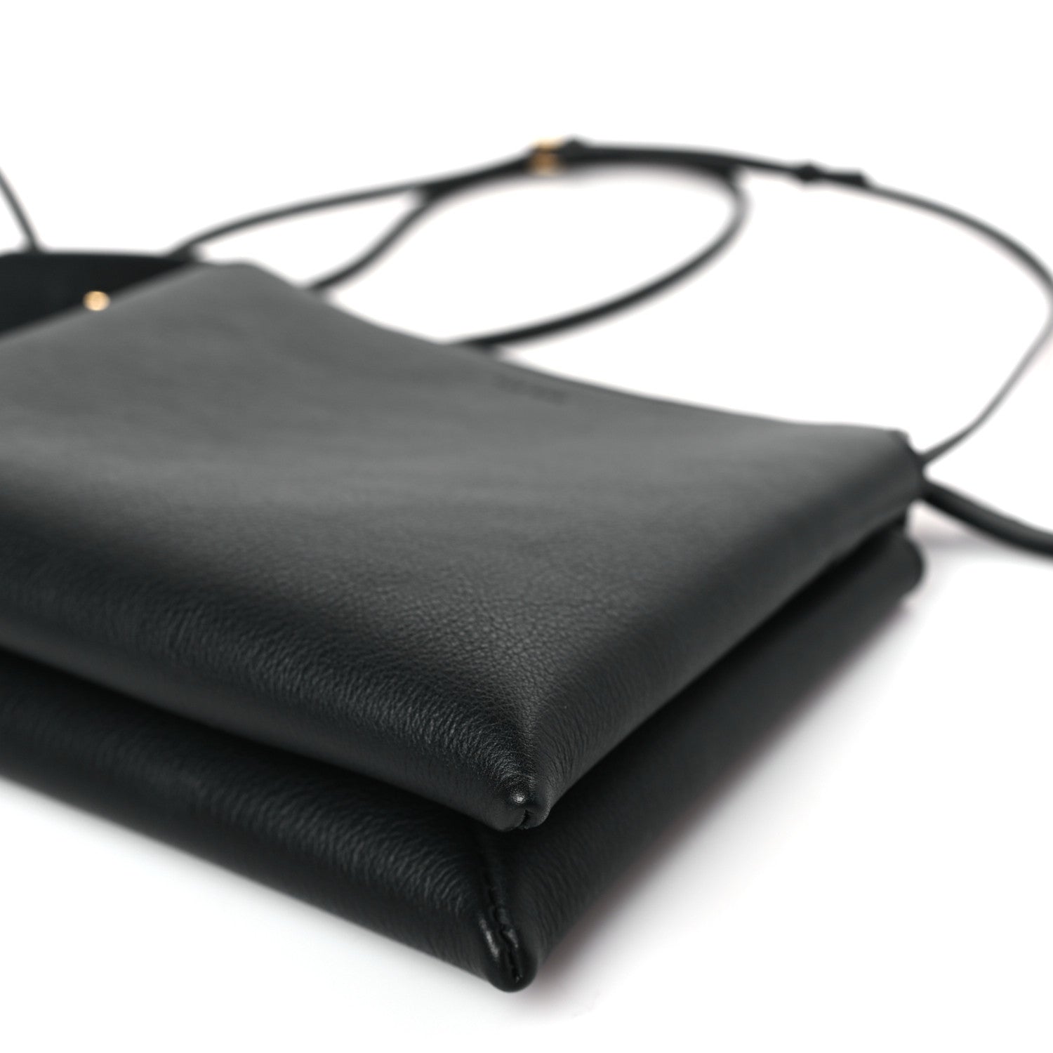 The Row Grained Calfskin Mini Nu Twin Bag Black 8 of 8