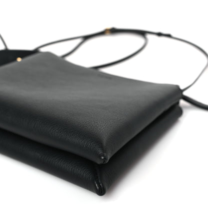 The Row Grained Calfskin Mini Nu Twin Bag Black 8 of 8