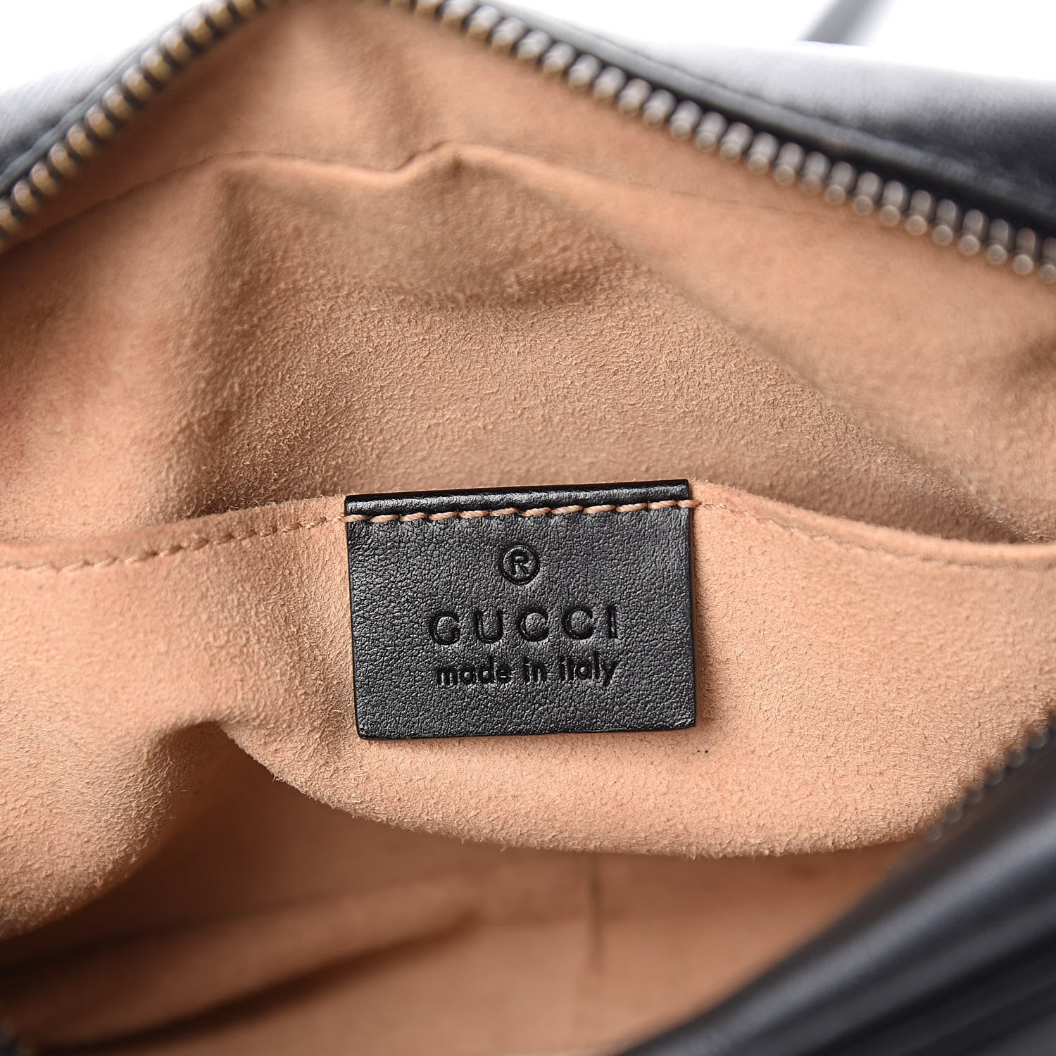 Gucci Calfskin Matelasse Mini GG Marmont Chain Shoulder Bag Black 6 of 11