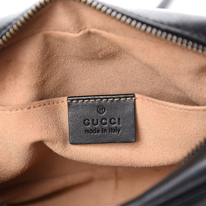 Gucci Calfskin Matelasse Mini GG Marmont Chain Shoulder Bag Black 6 of 11