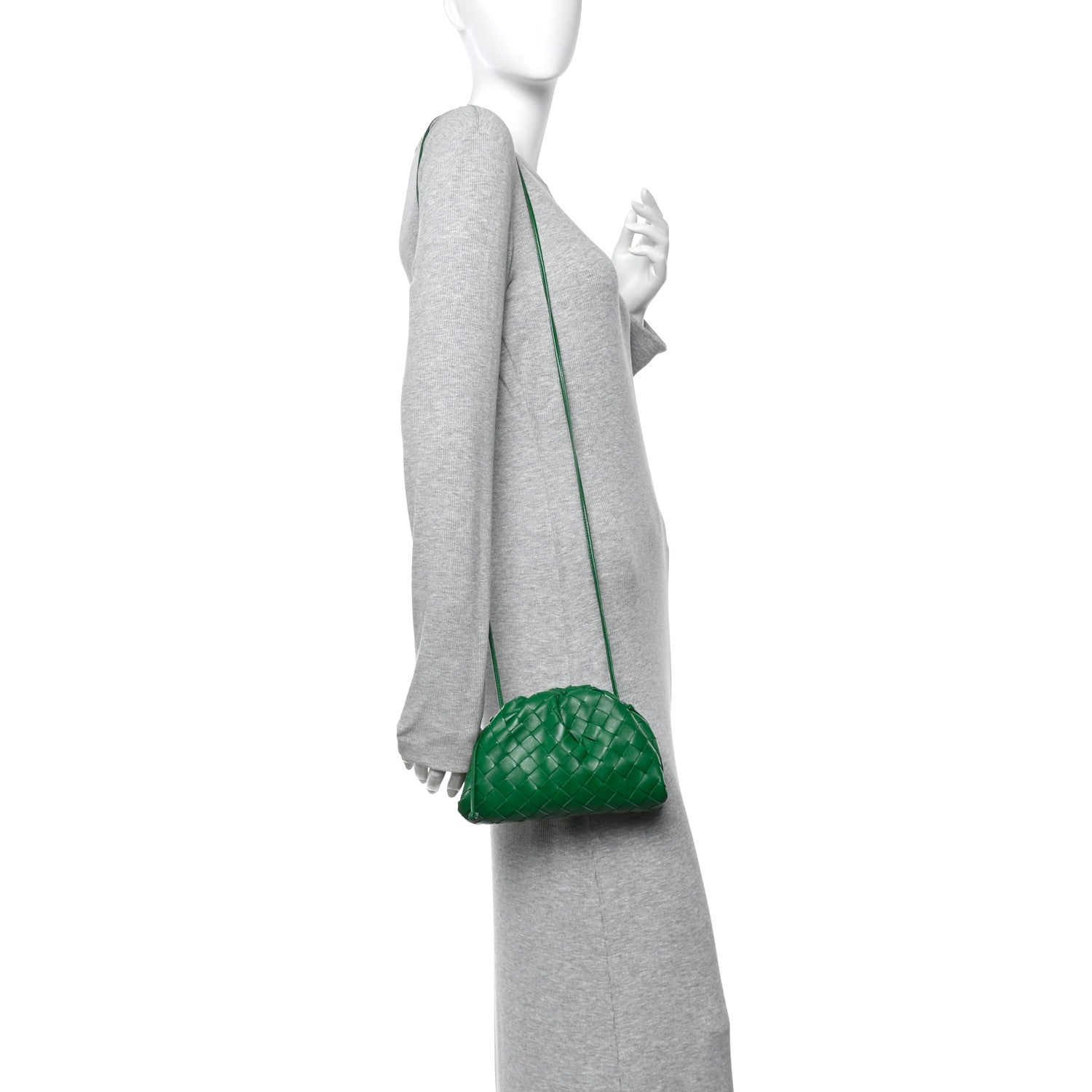 Bottega Veneta Nappa Intrecciato The Mini Pouch Racing Green