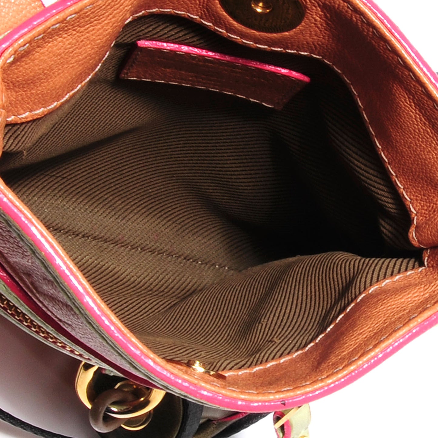 Monogram Leather Underground Flat Messenger Rose