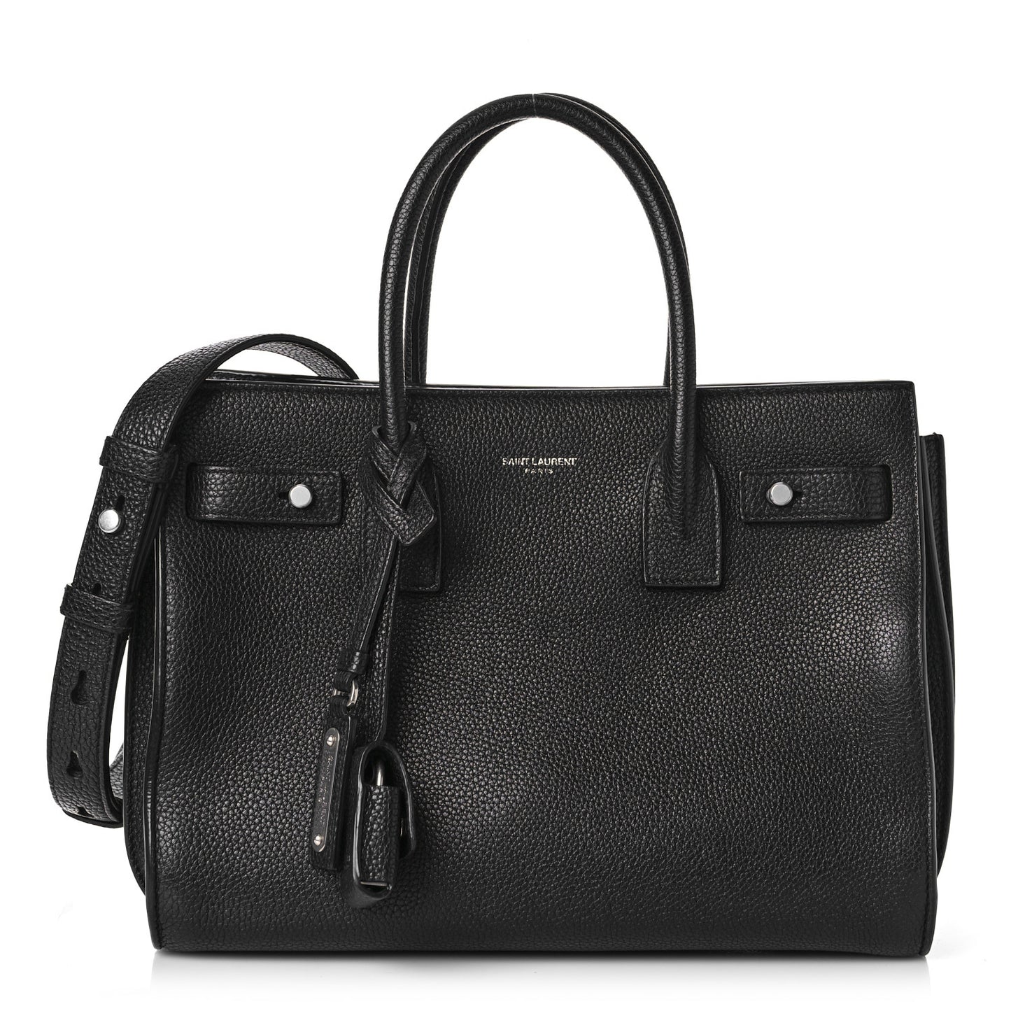 Grained Calfskin Baby Sac De Jour Souple Black
