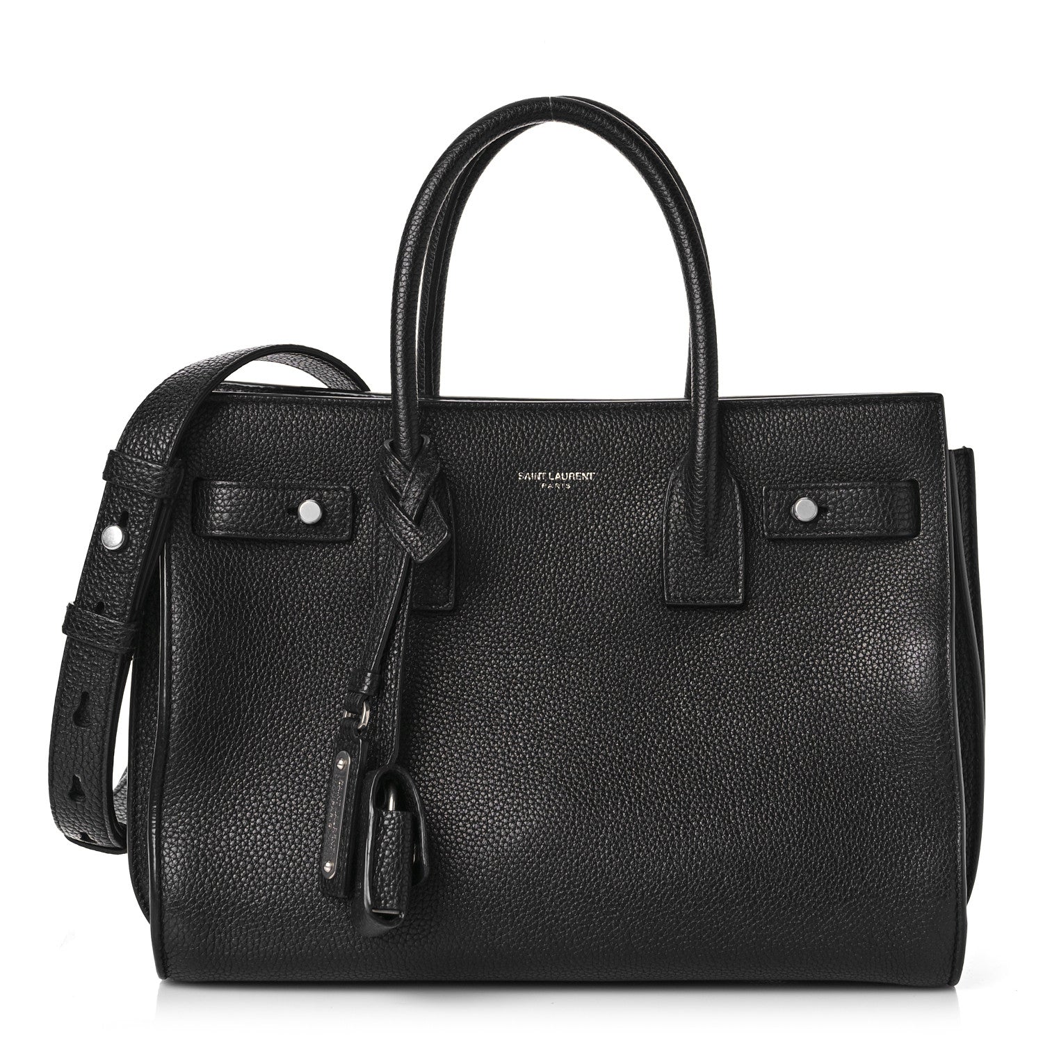 Saint Laurent Grained Calfskin Baby Sac De Jour Souple Black 3 of 10