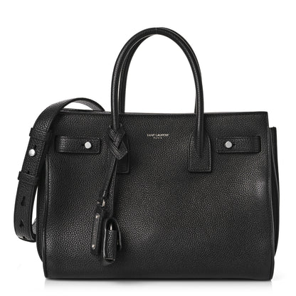 Saint Laurent Grained Calfskin Baby Sac De Jour Souple Black 3 of 10