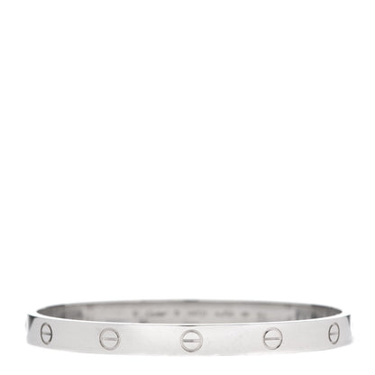 Cartier 18K White Gold LOVE Bracelet 19 1 of 7