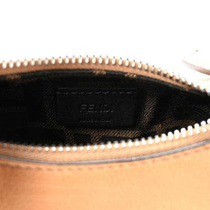 Fendi Vitello Grace Nano Fendigraphy Hobo Charm Miele Scuro 6 of 9
