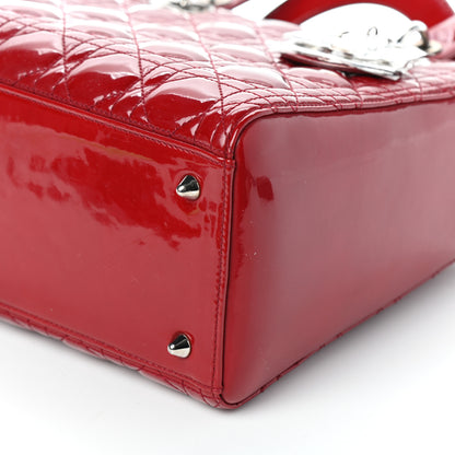 Christian Dior Patent Cannage Medium Lady Dior Red 10 of 10