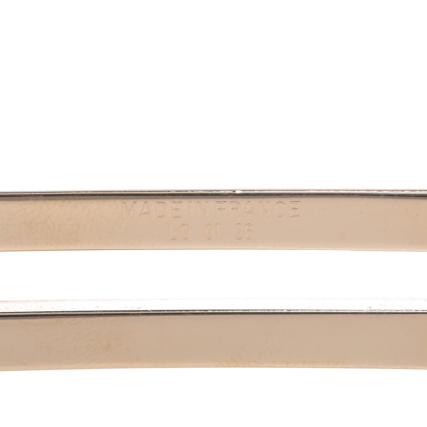 Brushed Polished Au Carre 32mm Double H Belt Buckle Gold
