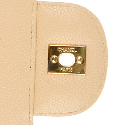 Chanel Caviar Quilted Jumbo Single Flap Beige Clair 8 of 8