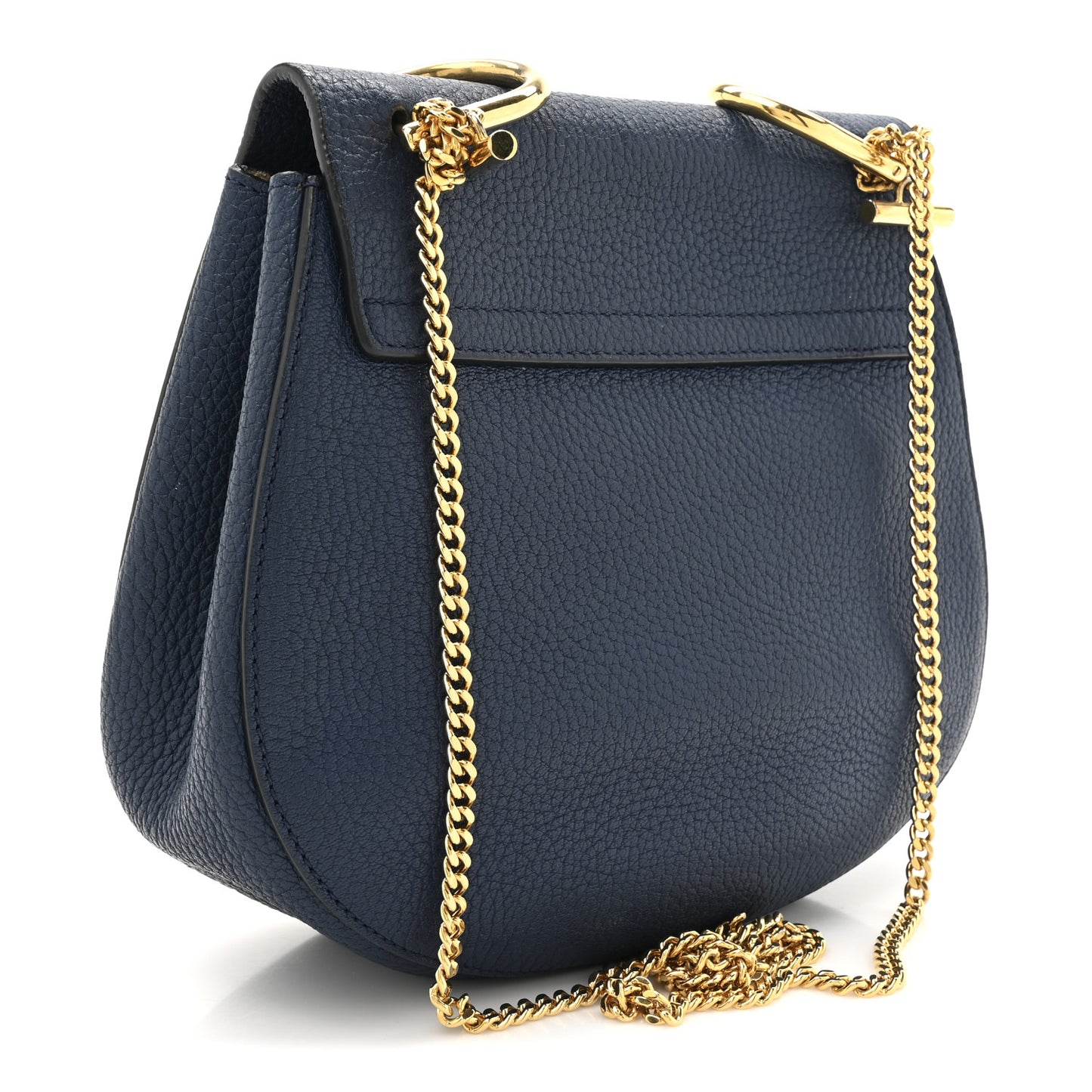 Grained Lambskin Drew Shoulder Bag Factory Blue