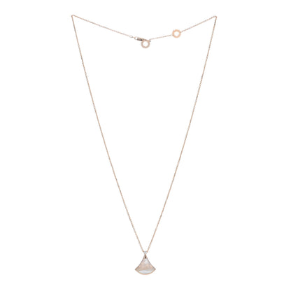 Bulgari 18K Rose Gold Diamond Mother of Pearl Small Divas' Dream Pendant Necklace 2 of 5