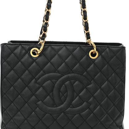 Chanel Caviar Quilted Grand Shopping Tote GST Black 8 of 14