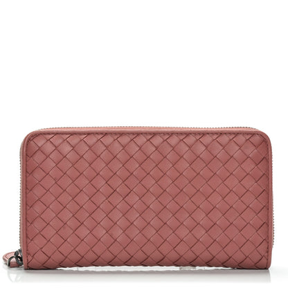 Bottega Veneta Nappa Intrecciato Zip Around Wallet Mallow 1 of 6