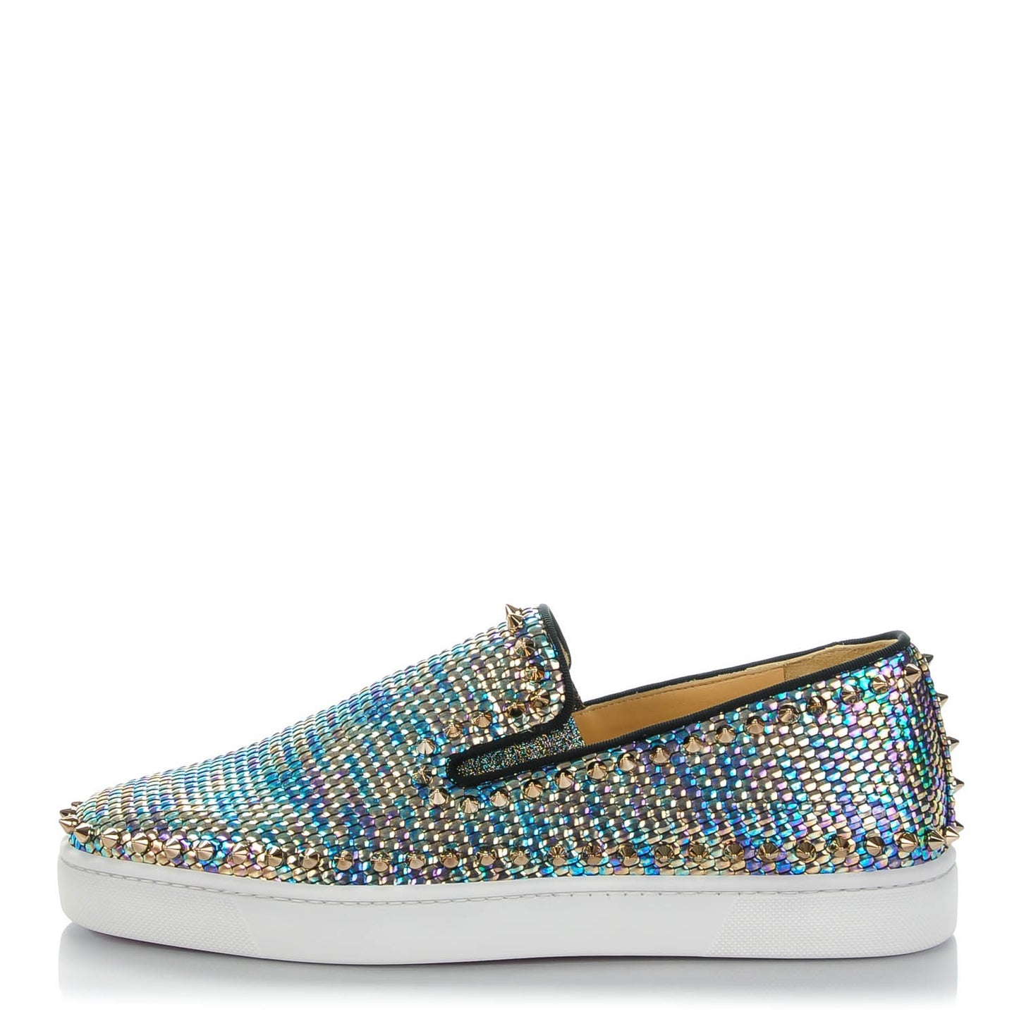 Mens Tresse Nacre Pik Boat Flats 42 Multicolor Colombe Metal