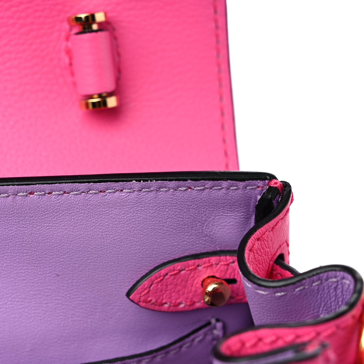 Versace Grained Calfskin Small La Medusa Top Handle Bag Fuchsia 11 of 13