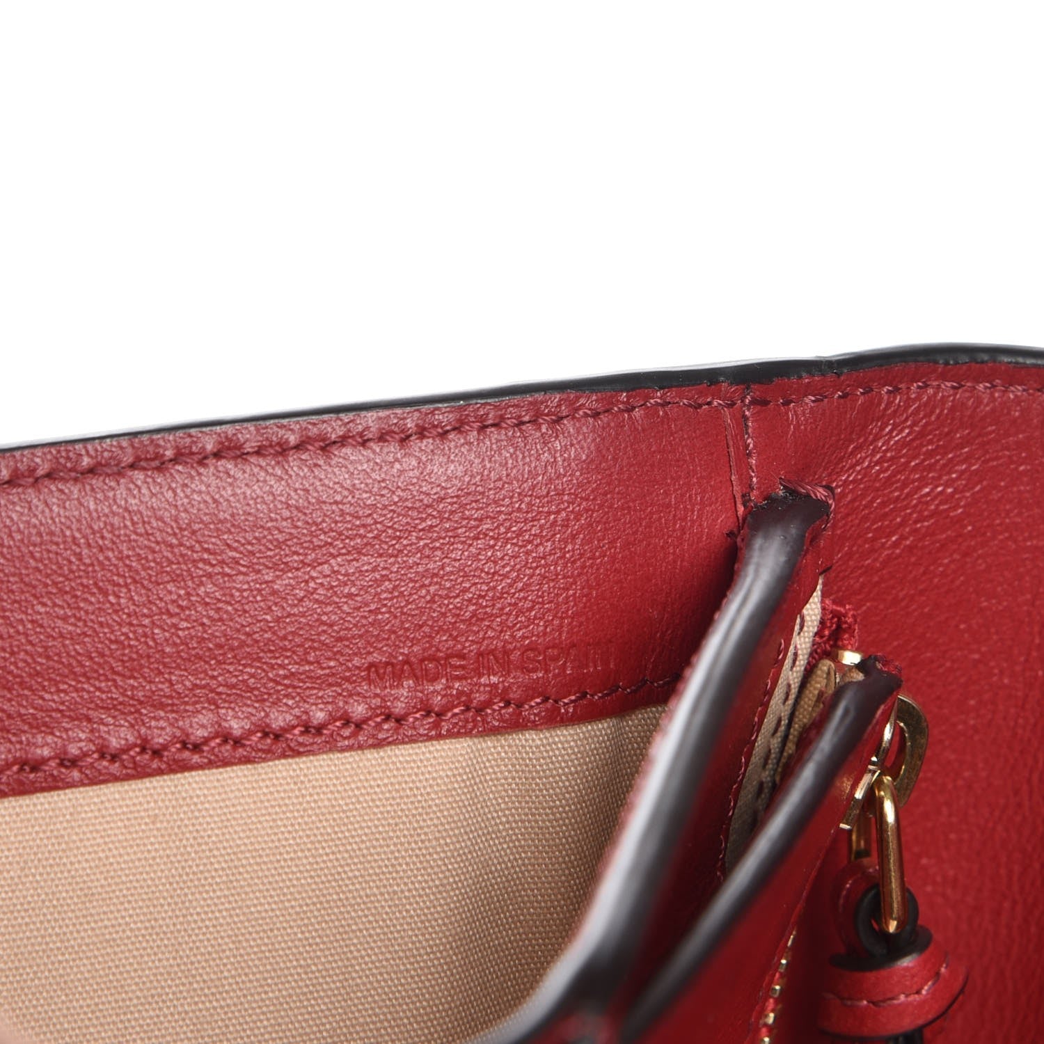 Chloe Grained Calfskin Alphabet Compact Wallet Terracotta Red 8 of 10