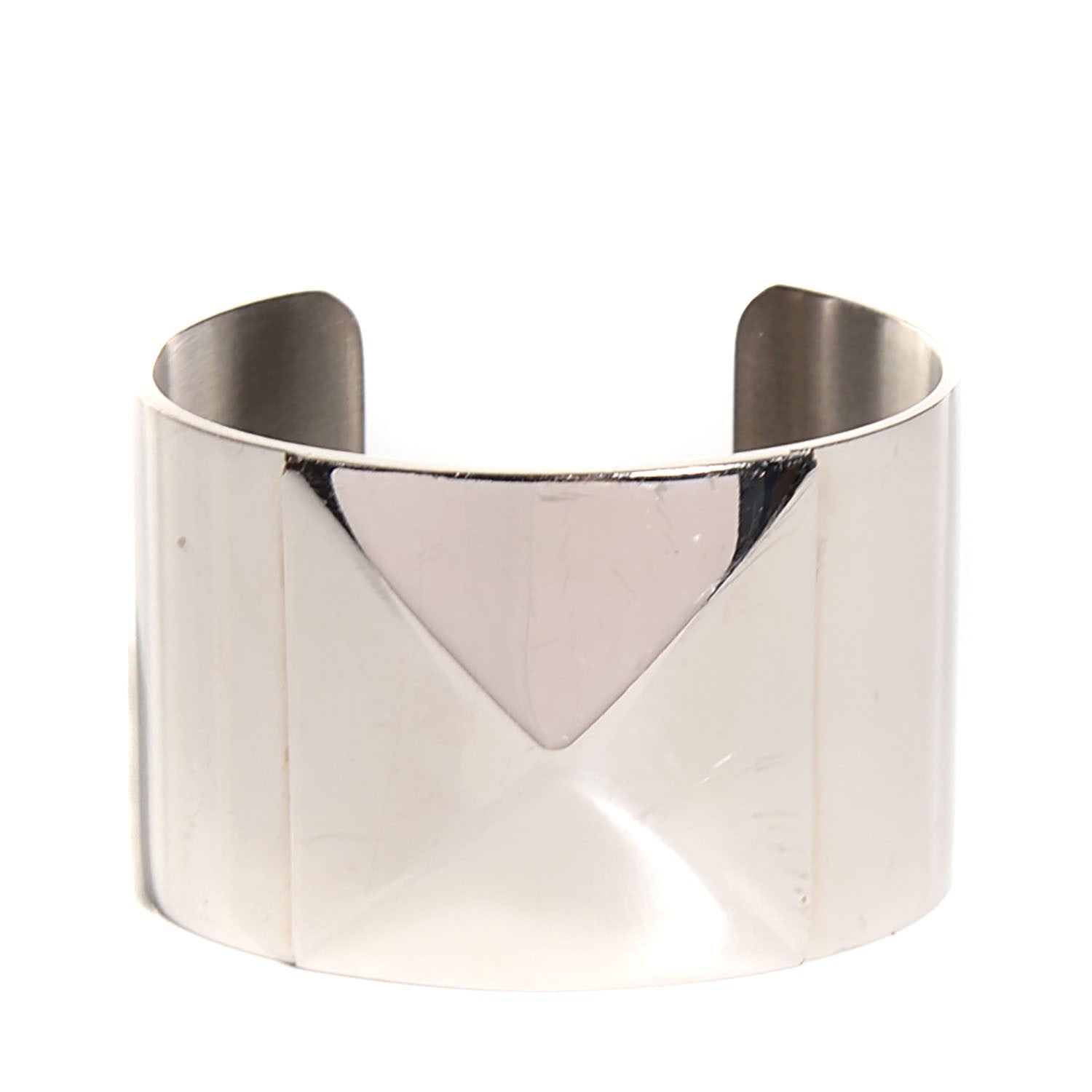 Hermes Palladium Wide Medor Cuff Silver 1 of 5