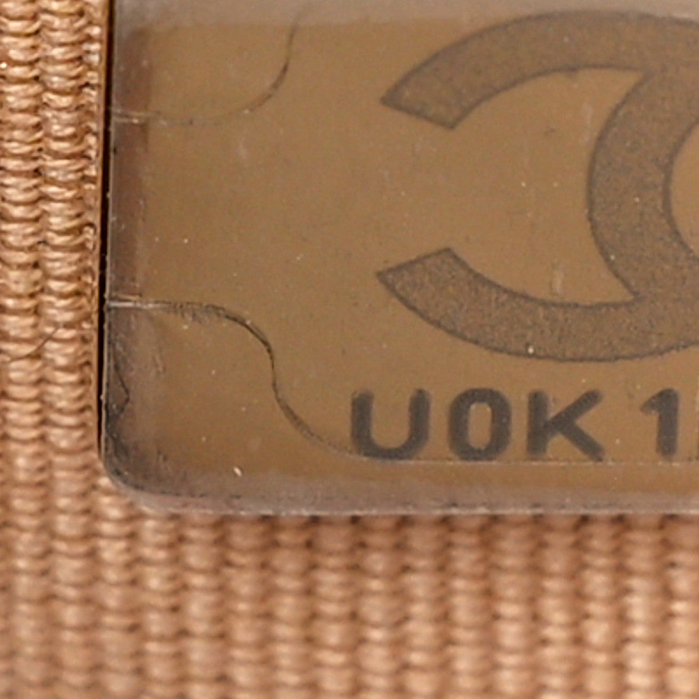 Calfskin Quilted Small Camera Case Beige