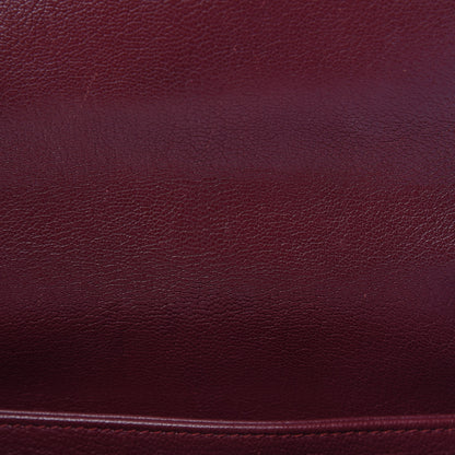Chanel Shiny Calfskin Goatskin Quilted Small Coco Curve Messenger Flap Burgundy 12 of 22