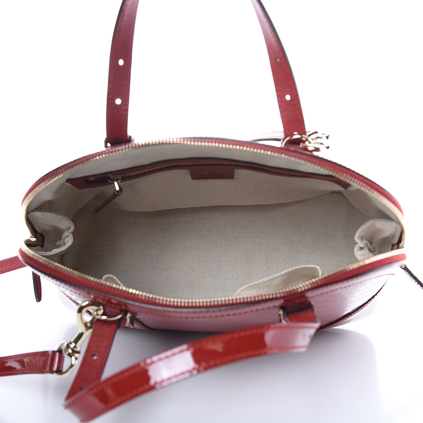 Patent Microguccissima Small Nice Top Handle Dome Bag Rose Bed
