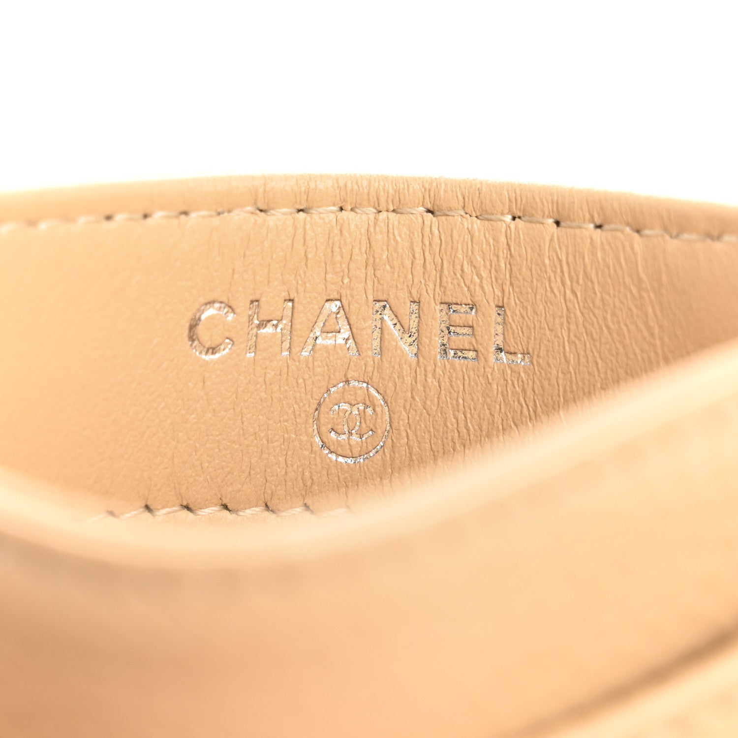 Chanel Caviar Quilted Card Holder Beige 6 of 10