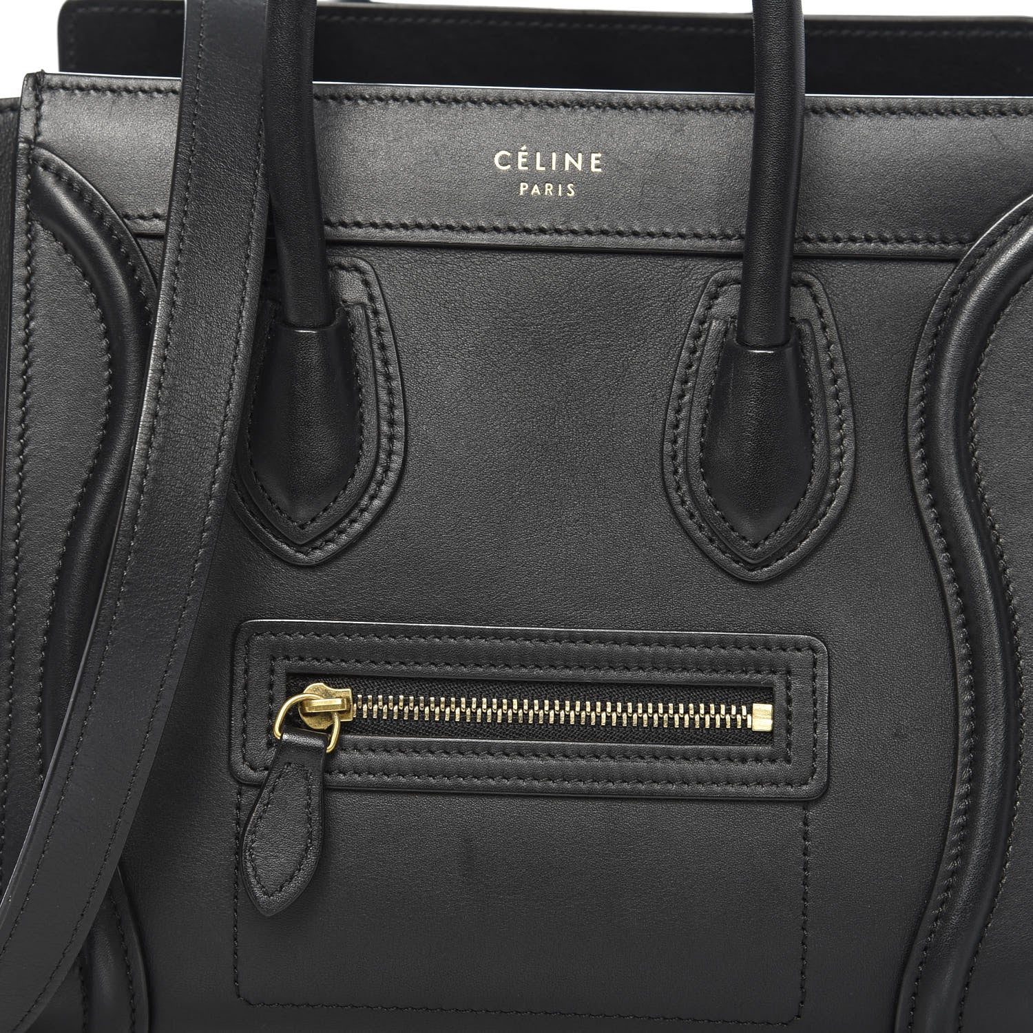 Celine Smooth Calfskin Nano Luggage Black 10 of 10