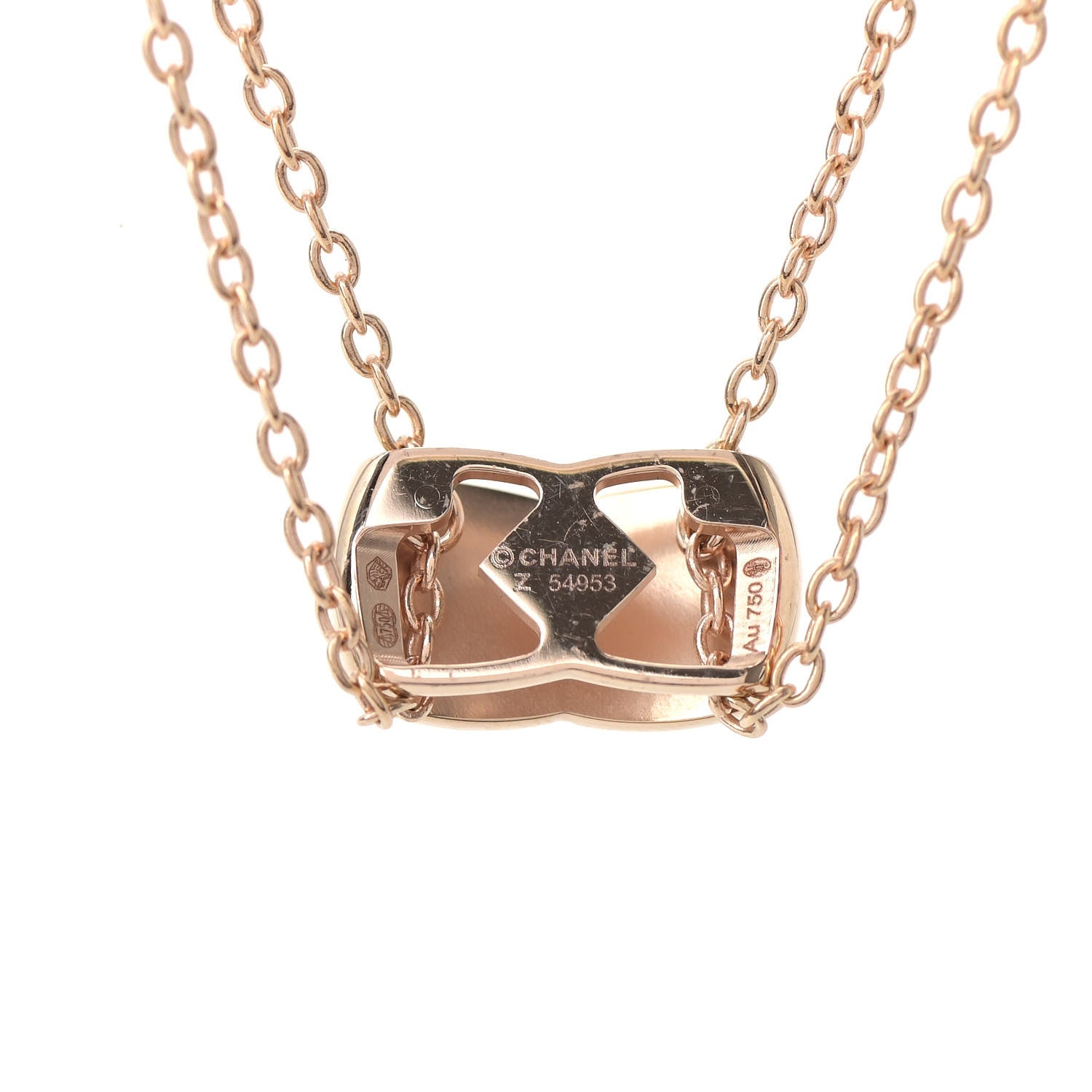 Chanel 18K Beige Gold Coco Crush Pendant Necklace 4 of 5