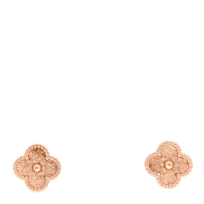 Van Cleef & Arpels 18K Rose Gold Sweet Alhambra Earrings 1 of 4
