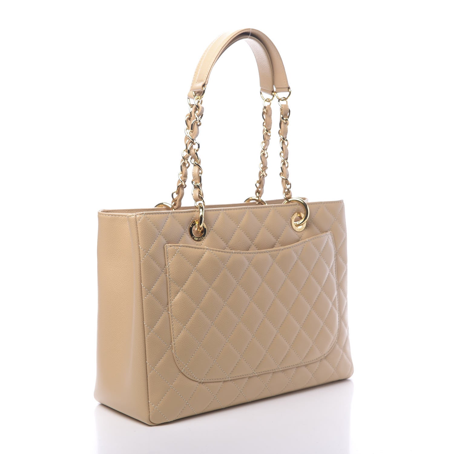 Chanel Caviar Quilted Grand Shopping Tote GST Beige 3 of 11
