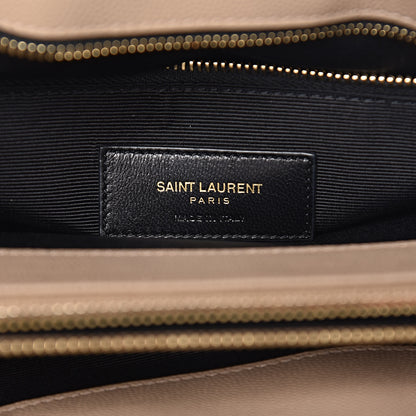 Saint Laurent Grain De Poudre Matelasse Chevron Monogram Shopping Bag Nude Powder 6 of 15