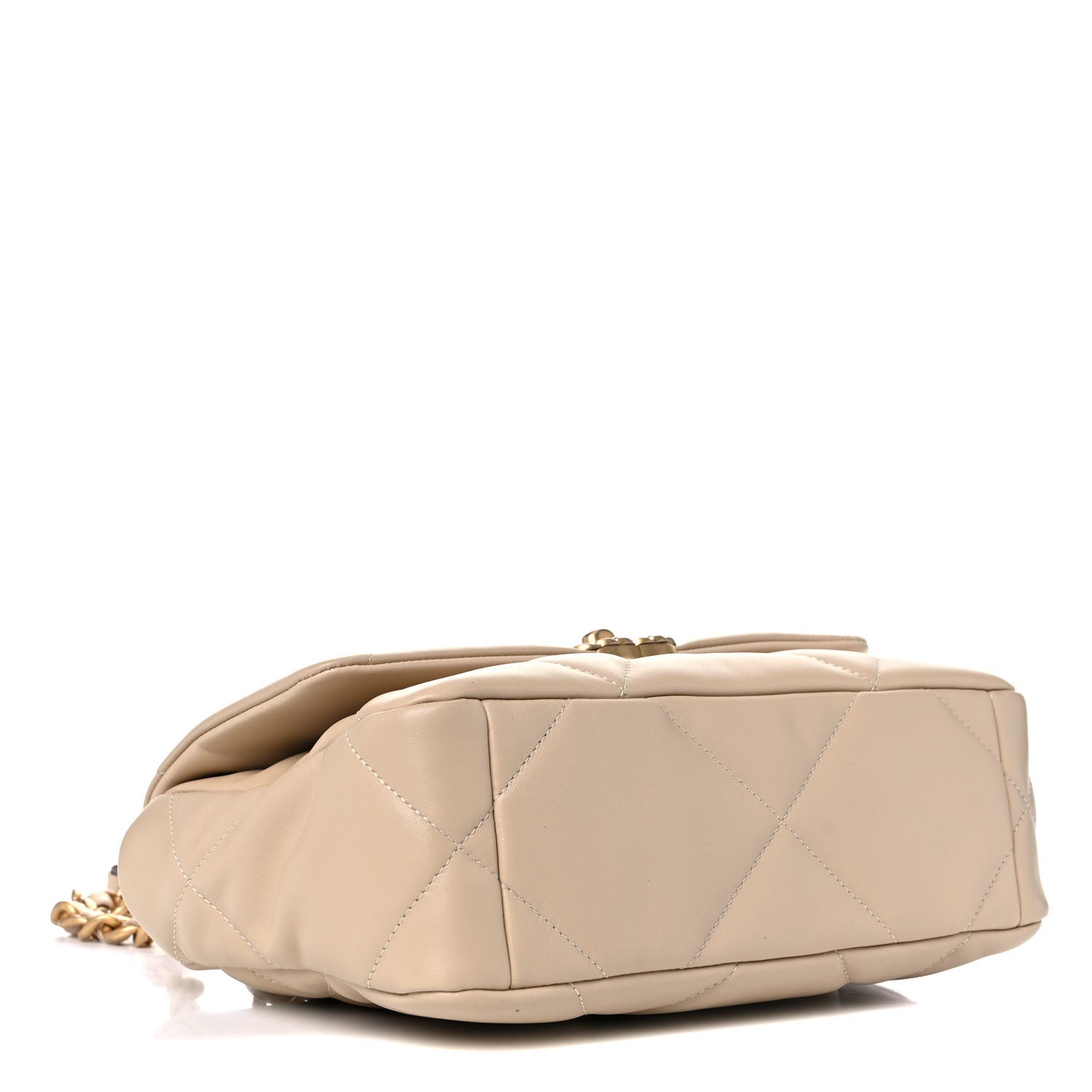 Chanel Lambskin Quilted Medium Chanel 19 Flap Light Beige 4 of 9