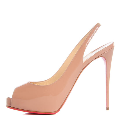 Christian Louboutin Patent Private Number 120 Pumps 39.5 Nude 1 of 7