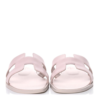 Hermes Calfskin Oran Sandals 37 Rose Pétale 2 of 8