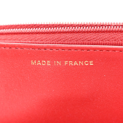 Chanel Caviar Quilted Wallet on Chain WOC Red 7 of 12