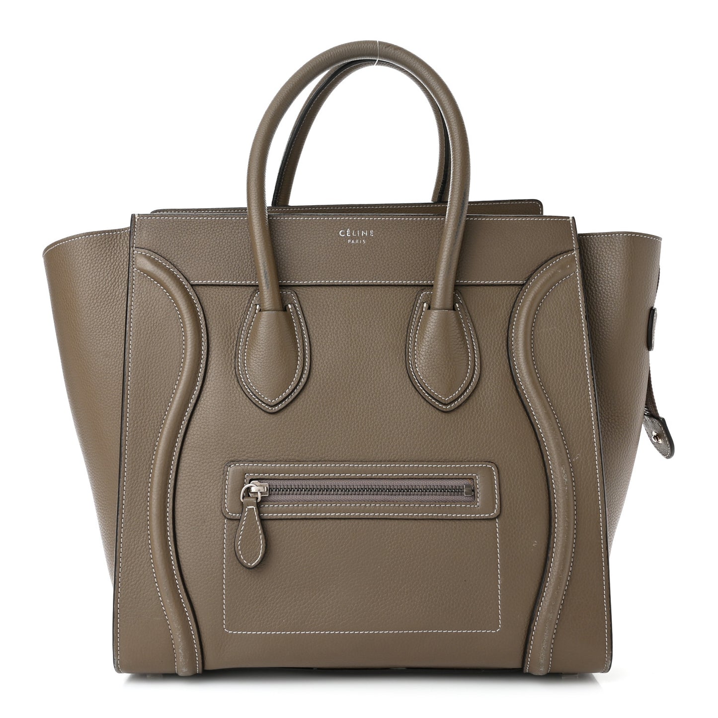 Drummed Calfskin Mini Luggage Bag Souris