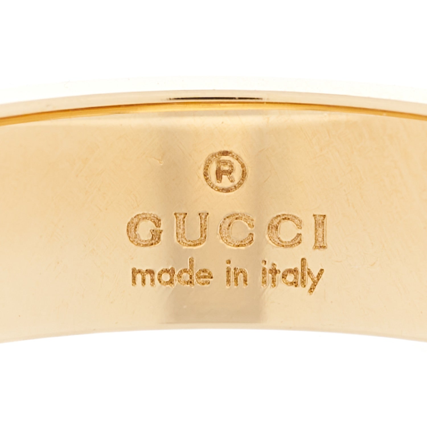 Gucci 18K Yellow Gold 4mm Icon Thin Band Ring 53 6.25 4 of 5