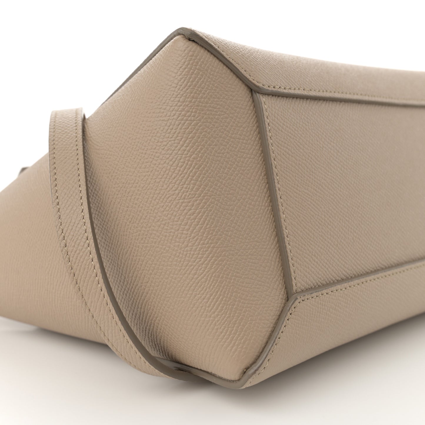 Grained Calfskin Micro Belt Bag Light Taupe